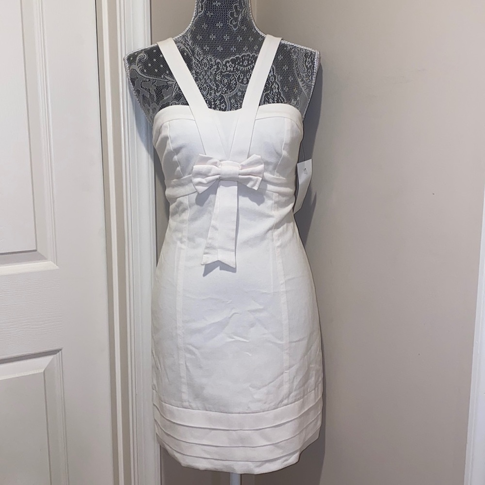 French connection strap dress with front bow size 2